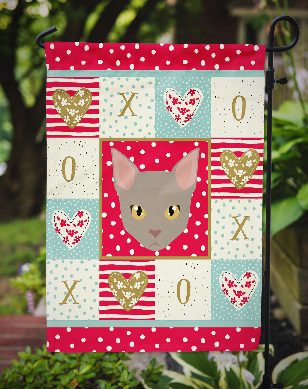 Malayan Cat Love Garden Flag Mailbox Decorative Yard Banner Outside Patio Artwork for Flower Beds, Garden Size, Multicolor