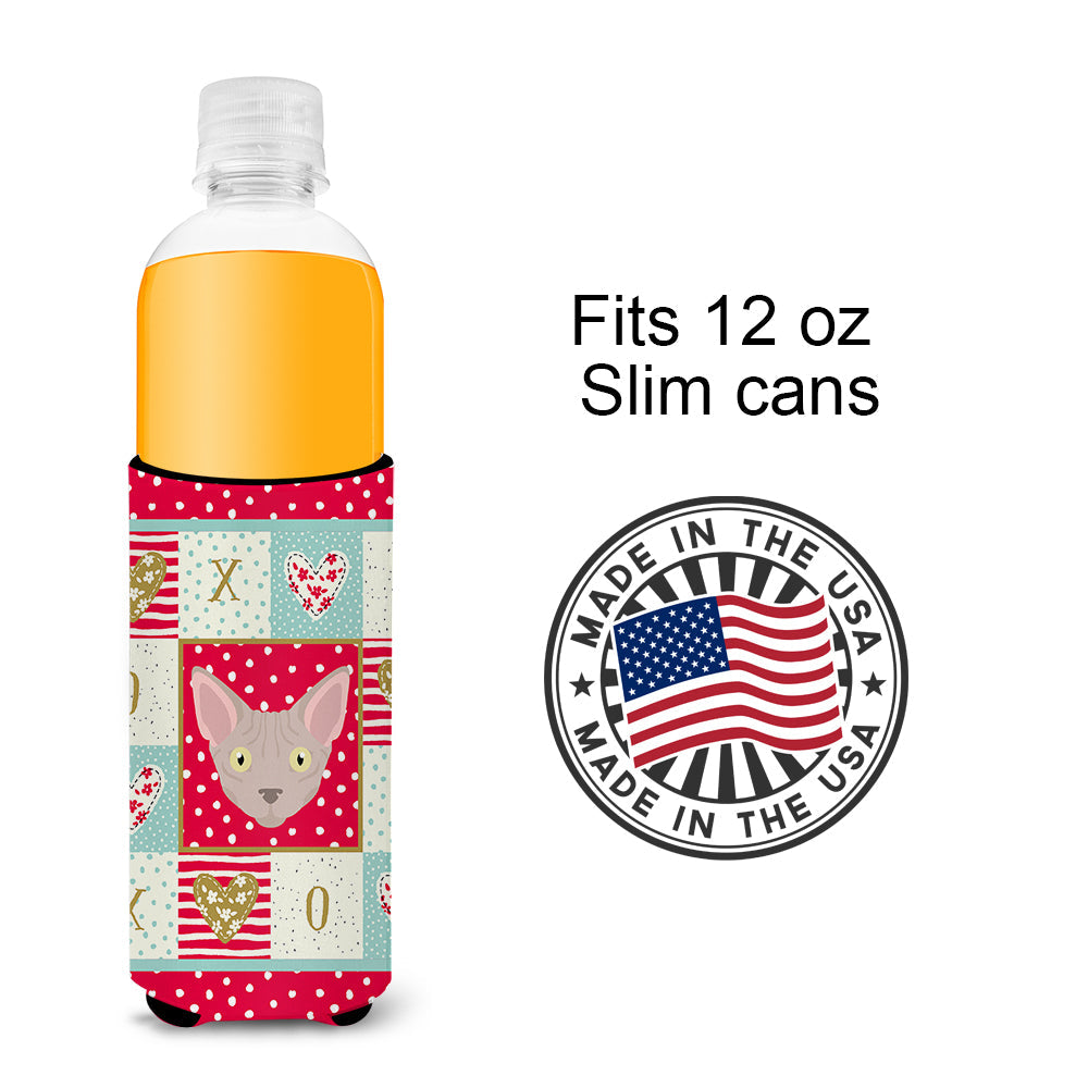 Minskin Cat Love Slim Can Hugger , Insulated Foam Hugger for 12 oz Slim Cans, Beer Bottles & Water Bottles, Printed in USA