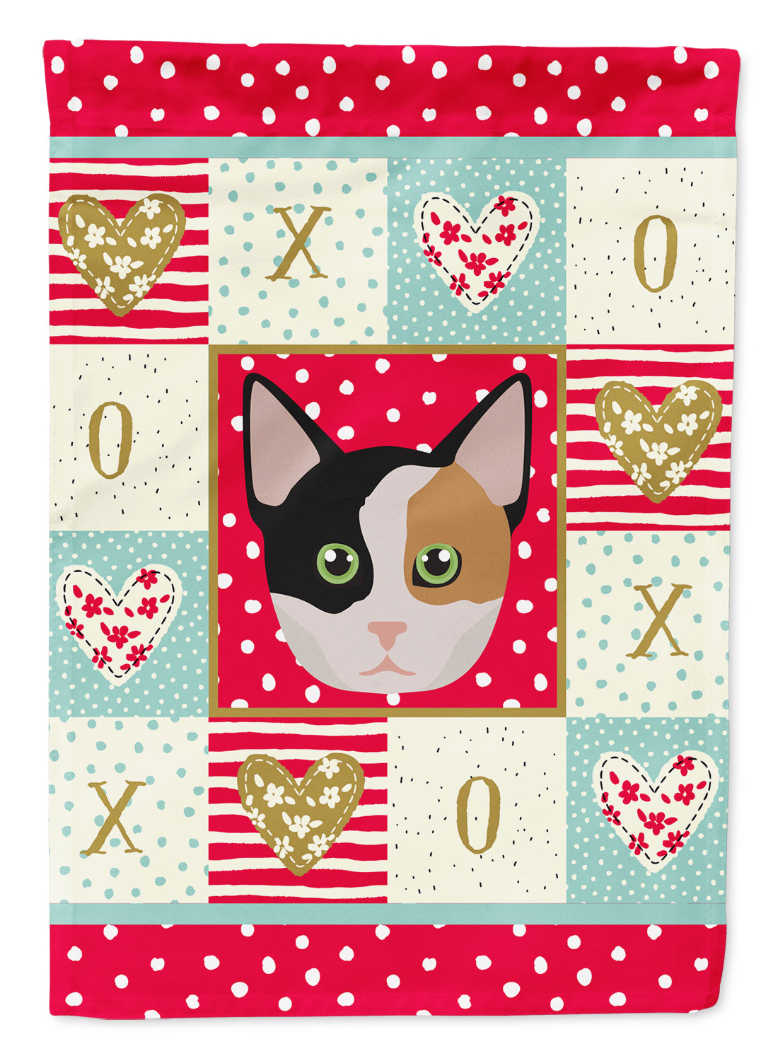 Munchkin Cat Love Garden Flag Mailbox Decorative Yard Banner Outside Patio Artwork for Flower Beds, Garden Size, Multicolor