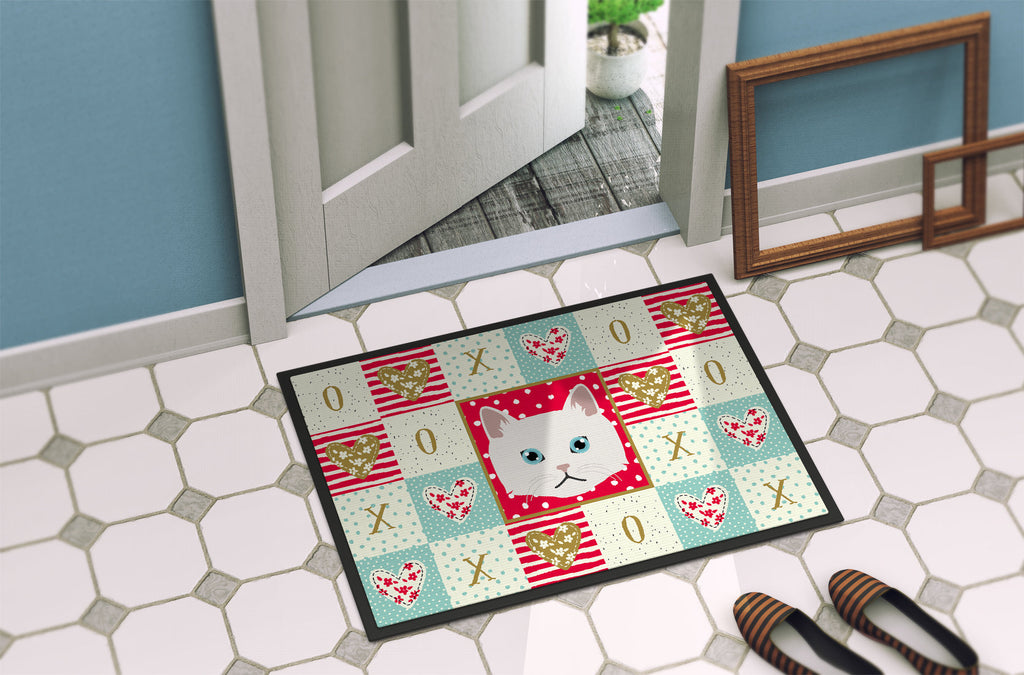 Napoleon Cat Love Doormat Indoor Outdoor 24H X 36W Front Door Mat Rugs for Entryway, Non Slip Washable Low Pile,