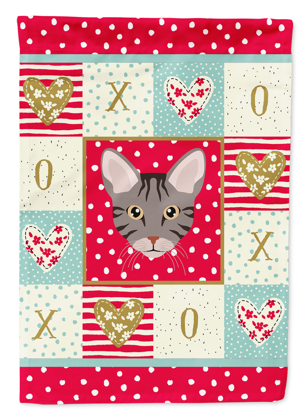 Ocicat Cat Love Garden Flag Mailbox Decorative Yard Banner Outside Patio Artwork for Flower Beds, Garden Size, Multicolor