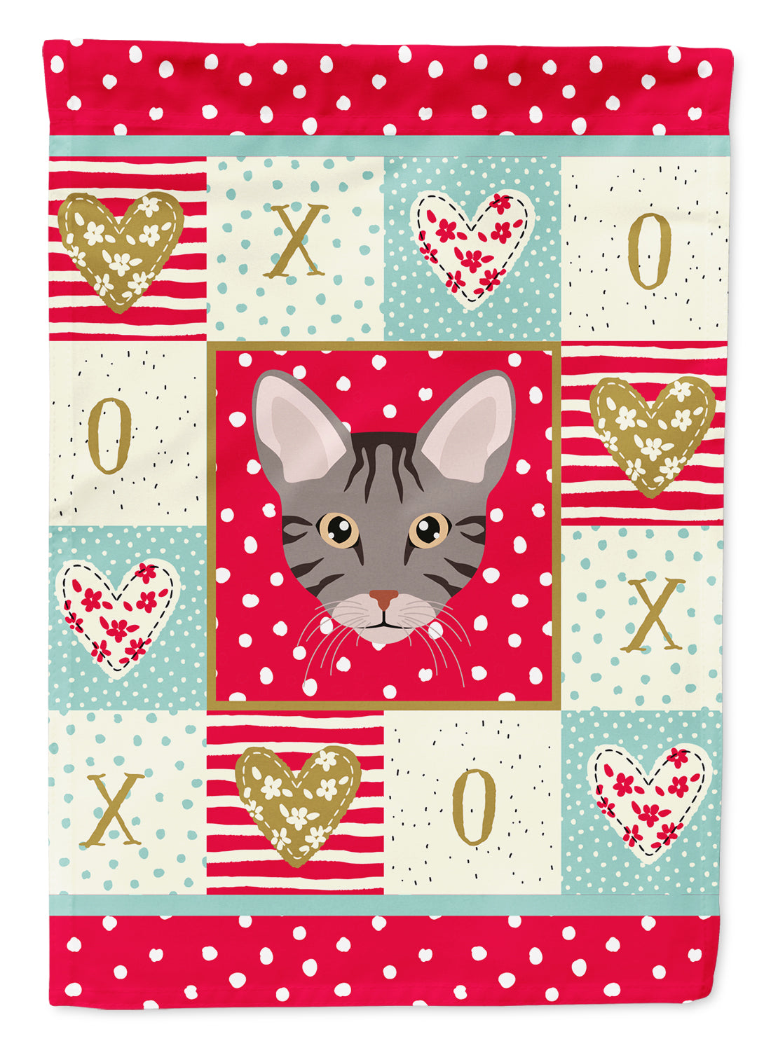 Ocicat Cat Love Garden Flag Mailbox Decorative Yard Banner Outside Patio Artwork for Flower Beds, Garden Size, Multicolor