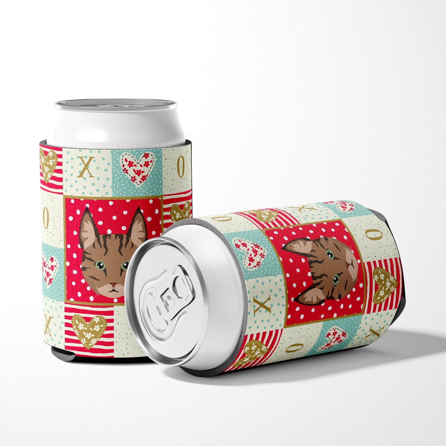 Pixie Bob Cat Love Can or Bottle Hugger Cooler Sleeve for Standard 12 oz Cans, Insulated Foam Beer & Soda Can Hugger Reusable