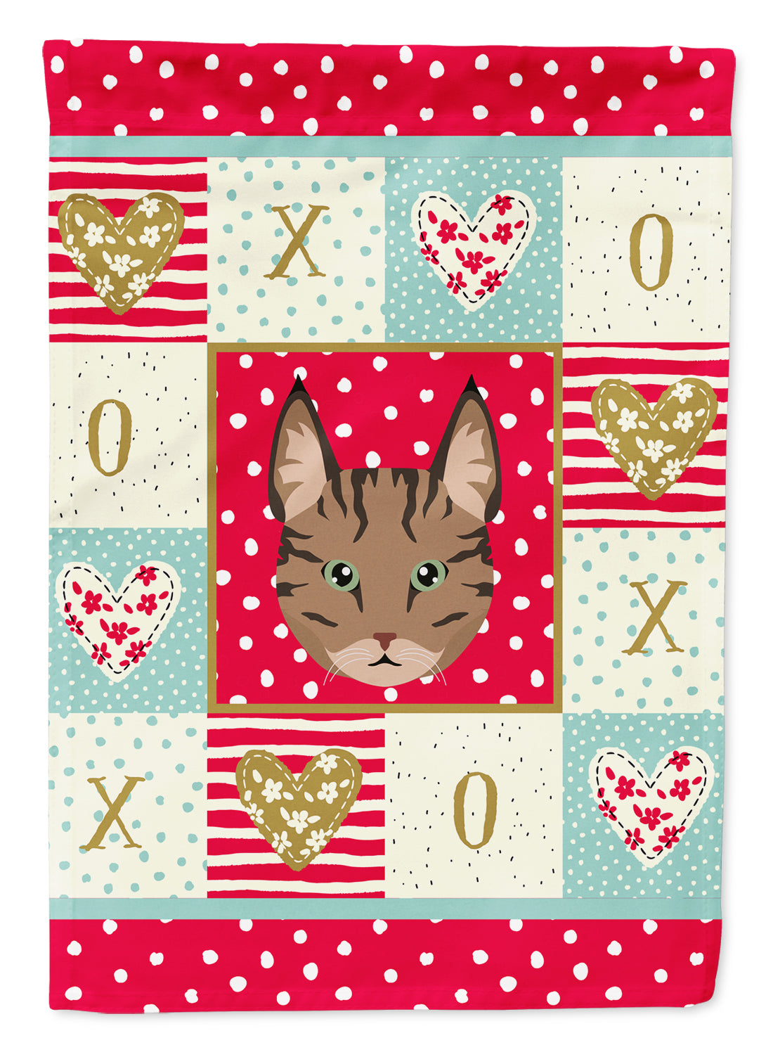 Pixie Bob Cat Love Garden Flag Mailbox Decorative Yard Banner Outside Patio Artwork for Flower Beds, Garden Size, Multicolor