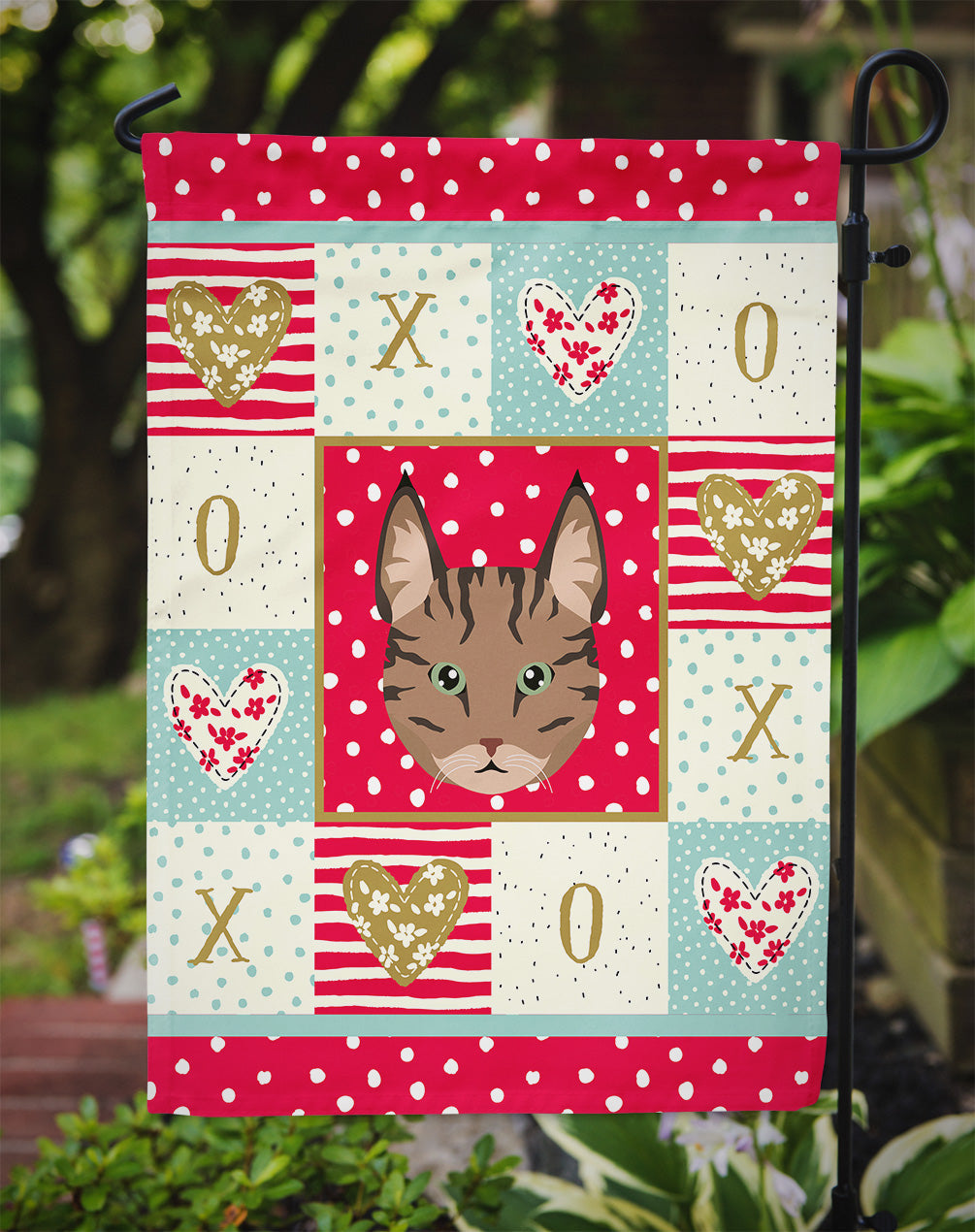 Pixie Bob Cat Love Garden Flag Mailbox Decorative Yard Banner Outside Patio Artwork for Flower Beds, Garden Size, Multicolor