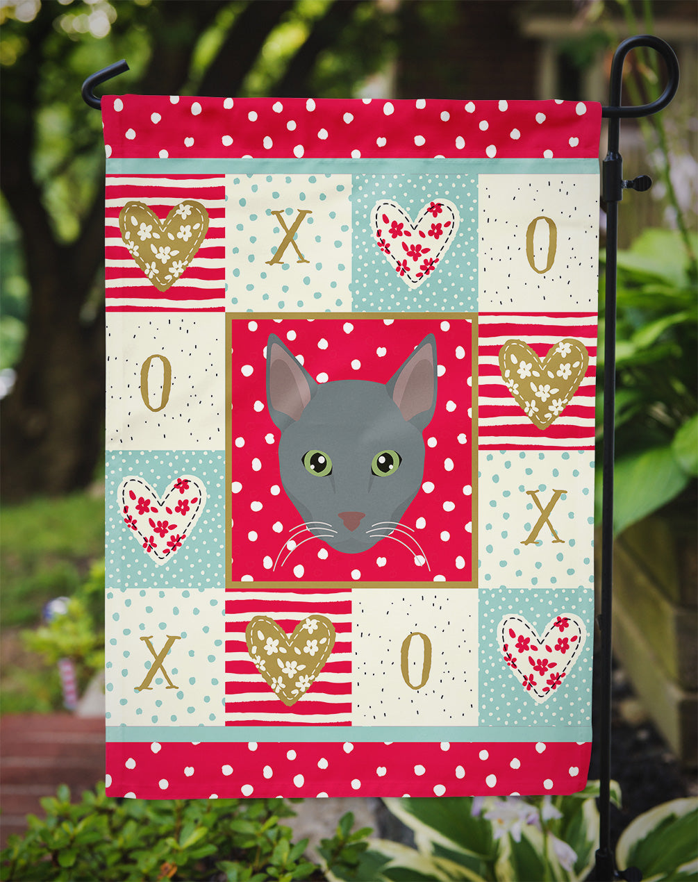 Raas Cat Love Garden Flag Mailbox Decorative Yard Banner Outside Patio Artwork for Flower Beds, Garden Size, Multicolor