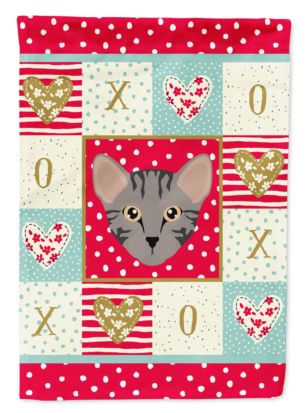 Safari Cat Love Garden Flag Mailbox Decorative Yard Banner Outside Patio Artwork for Flower Beds, Garden Size, Multicolor