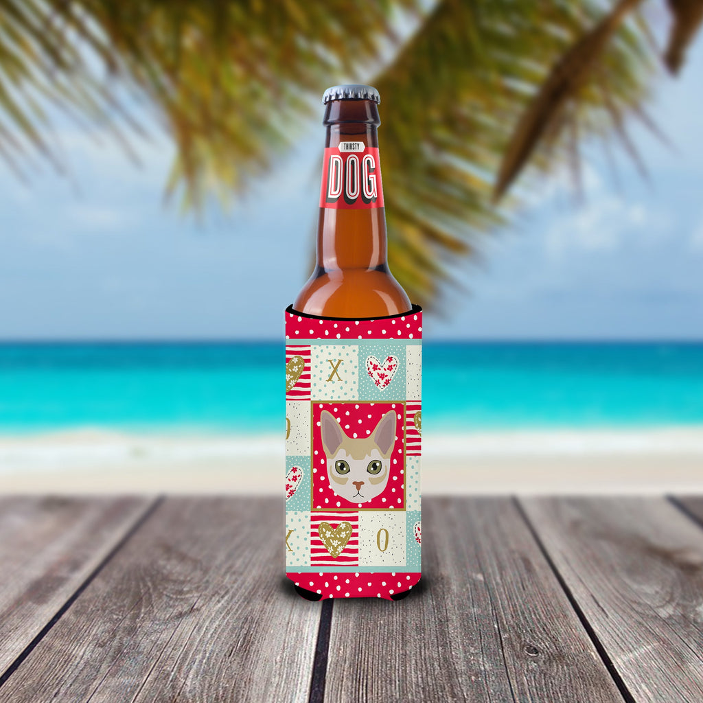 Singapura Cat Love Slim Can Hugger , Insulated Foam Hugger for 12 oz Slim Cans, Beer Bottles & Water Bottles, Printed in USA