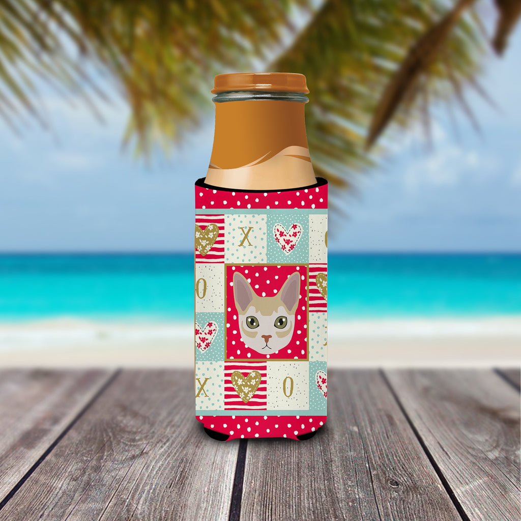 Singapura Cat Love Slim Can Hugger , Insulated Foam Hugger for 12 oz Slim Cans, Beer Bottles & Water Bottles, Printed in USA