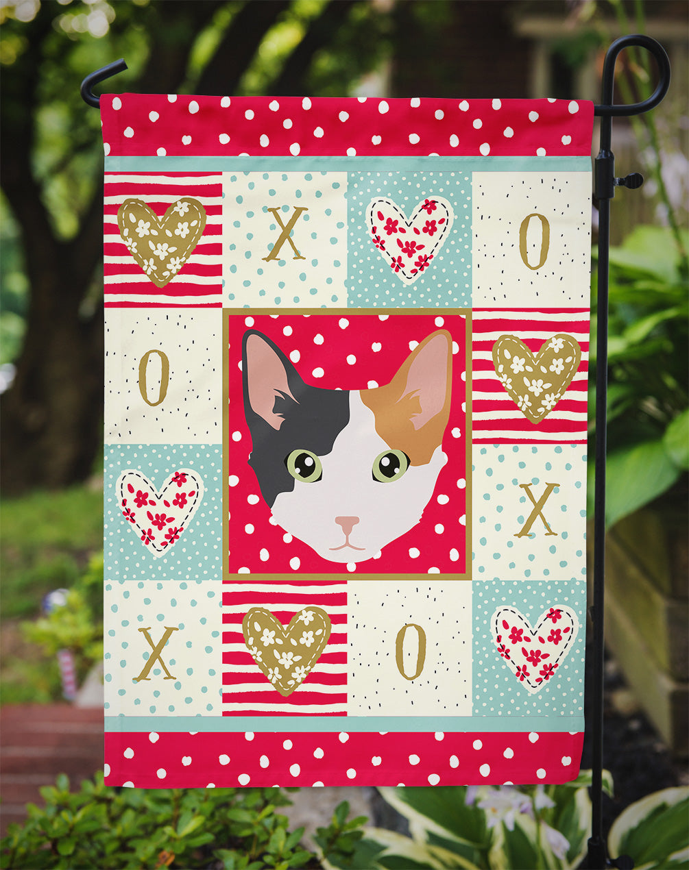 Skookum Cat Love Garden Flag Mailbox Decorative Yard Banner Outside Patio Artwork for Flower Beds, Garden Size, Multicolor