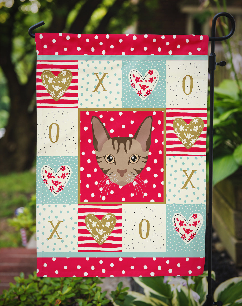 Sokoke Cat Love Garden Flag Mailbox Decorative Yard Banner Outside Patio Artwork for Flower Beds, Garden Size, Multicolor