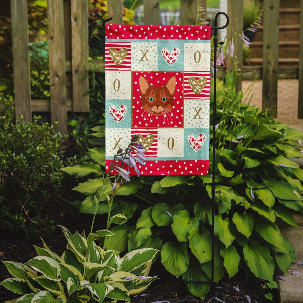 Somali Cat Love Garden Flag Mailbox Decorative Yard Banner Outside Patio Artwork for Flower Beds, Garden Size, Multicolor