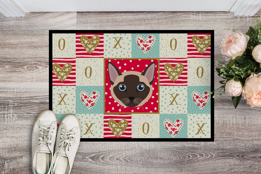 Tonkinese Cat Love Doormat Indoor Outdoor 18H X 27W Front Door Mat Rugs for Entryway, Non Slip Washable