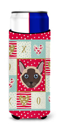 Tonkinese Cat Love Slim Can Hugger , Insulated Foam Hugger for 12 oz Slim Cans, Beer Bottles & Water Bottles, Printed in USA