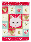 Turkish Angora Cat Love Garden Flag Mailbox Decorative Yard Banner Outside Patio Artwork for Flower Beds, Garden Size, Multicolor
