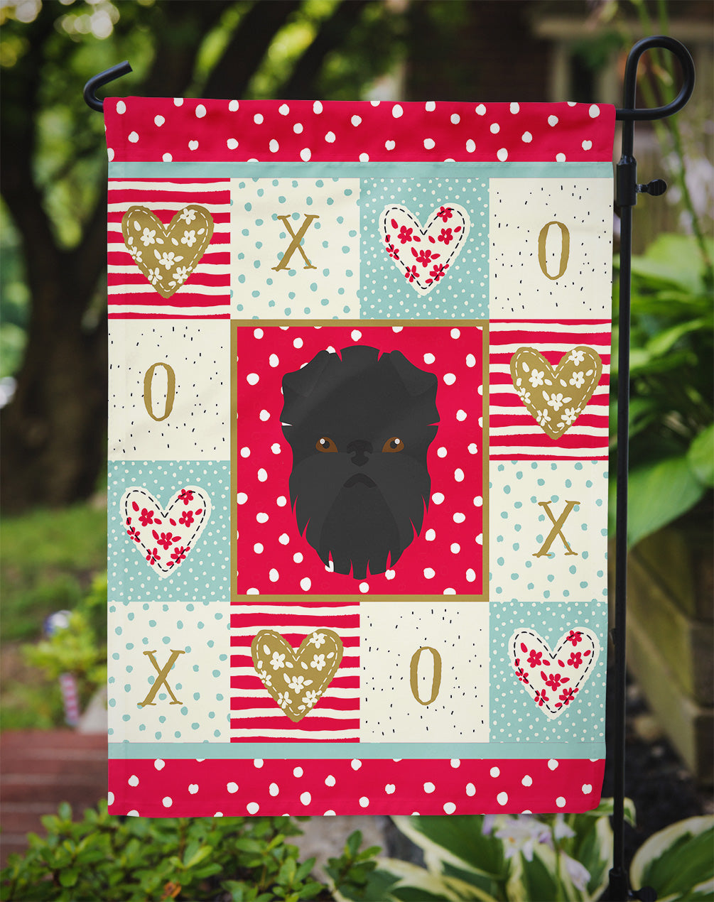 Affenpinscher Love Garden Flag Mailbox Decorative Yard Banner Outside Patio Artwork for Flower Beds, Garden Size, Multicolor