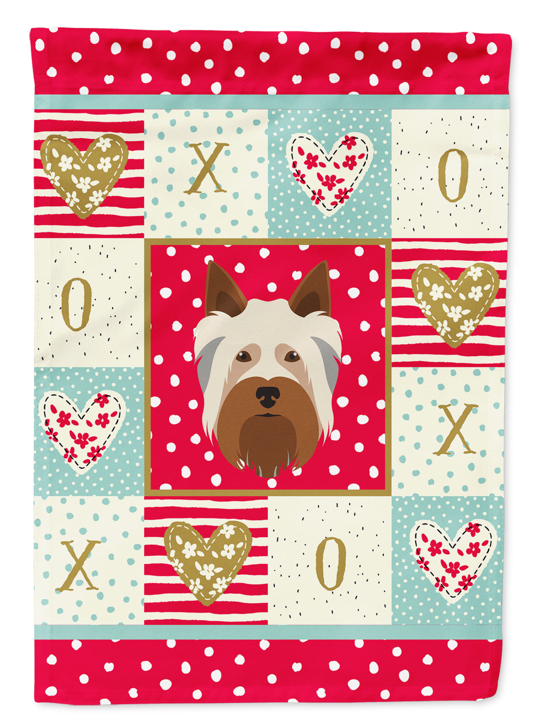 Australian Silky Terrier Love Garden Flag Mailbox Decorative Yard Banner Outside Patio Artwork for Flower Beds, Garden Size, Multicolor