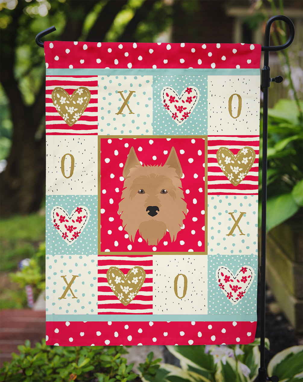 Australian Terrier Love Garden Flag Mailbox Decorative Yard Banner Outside Patio Artwork for Flower Beds, Garden Size, Multicolor