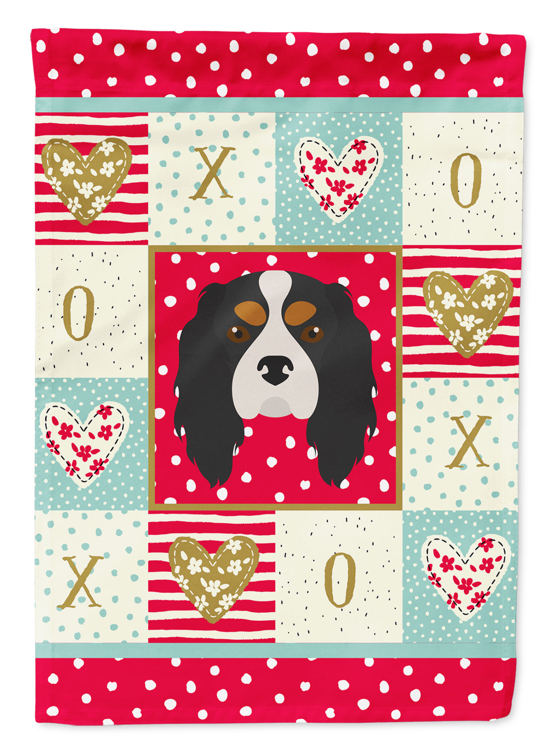Cavalier King Charles Spaniel Love Garden Flag Mailbox Decorative Yard Banner Outside Patio Artwork for Flower Beds, Garden Size, Multicolor