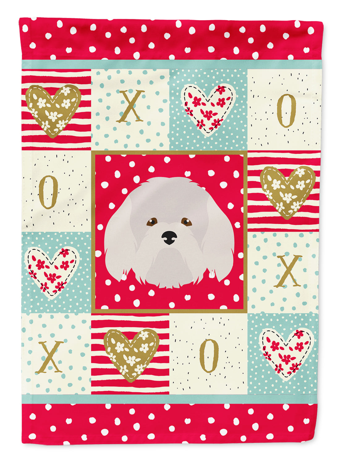 Coton de Tulear Love Garden Flag Mailbox Decorative Yard Banner Outside Patio Artwork for Flower Beds, Garden Size, Multicolor