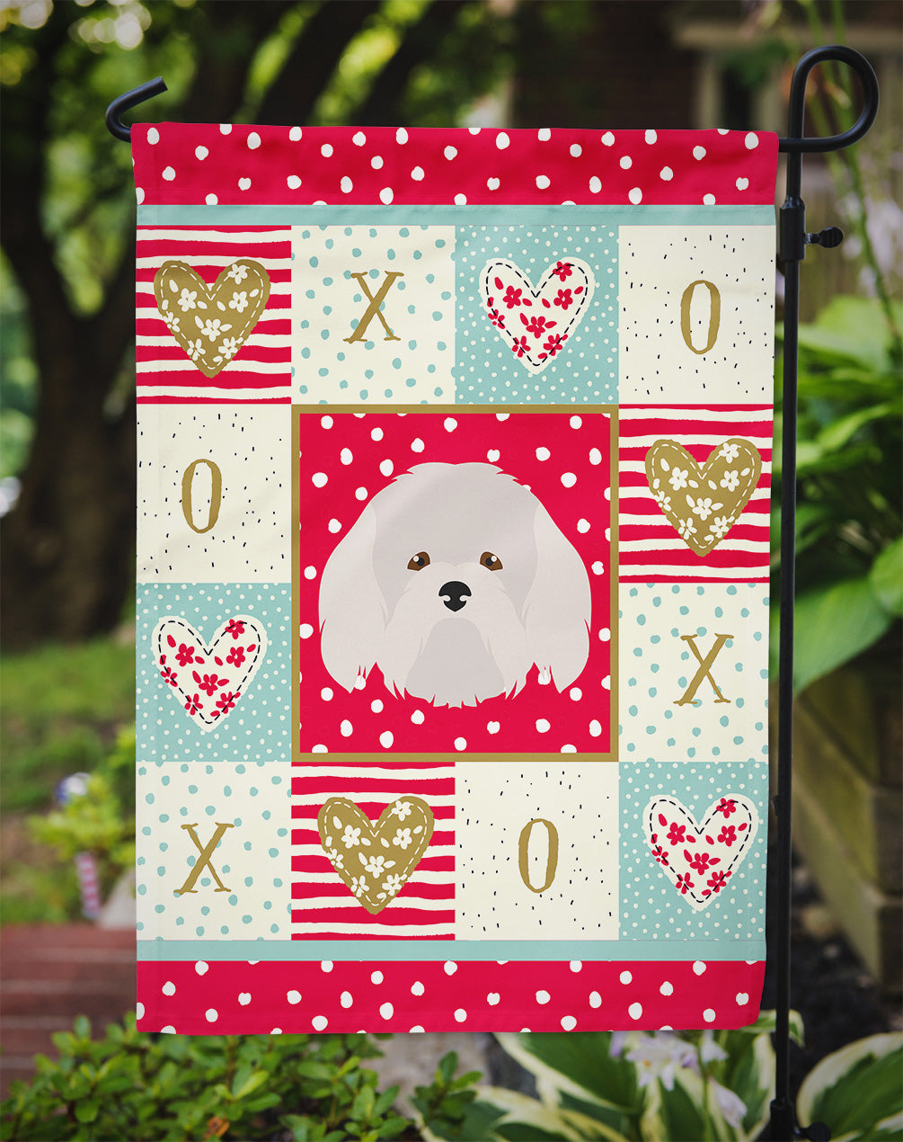 Coton de Tulear Love Garden Flag Mailbox Decorative Yard Banner Outside Patio Artwork for Flower Beds, Garden Size, Multicolor