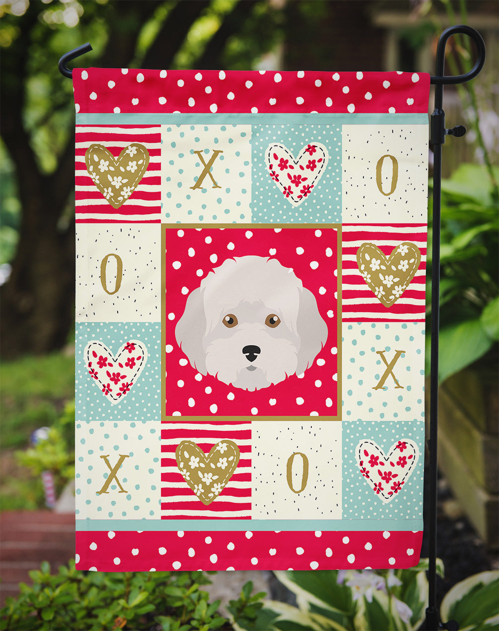 Cyprus Poodle Love Garden Flag Mailbox Decorative Yard Banner Outside Patio Artwork for Flower Beds, Garden Size, Multicolor