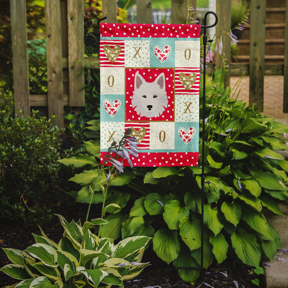 Danish Spitz Love Garden Flag Mailbox Decorative Yard Banner Outside Patio Artwork for Flower Beds, Garden Size, Multicolor