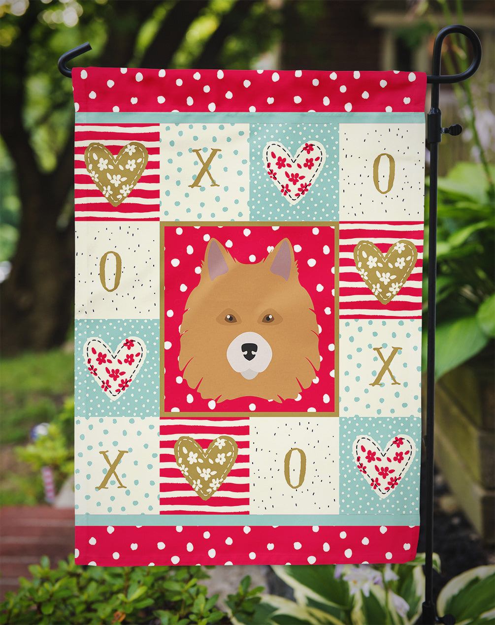 Elo Dog Love Garden Flag Mailbox Decorative Yard Banner Outside Patio Artwork for Flower Beds, Garden Size, Multicolor