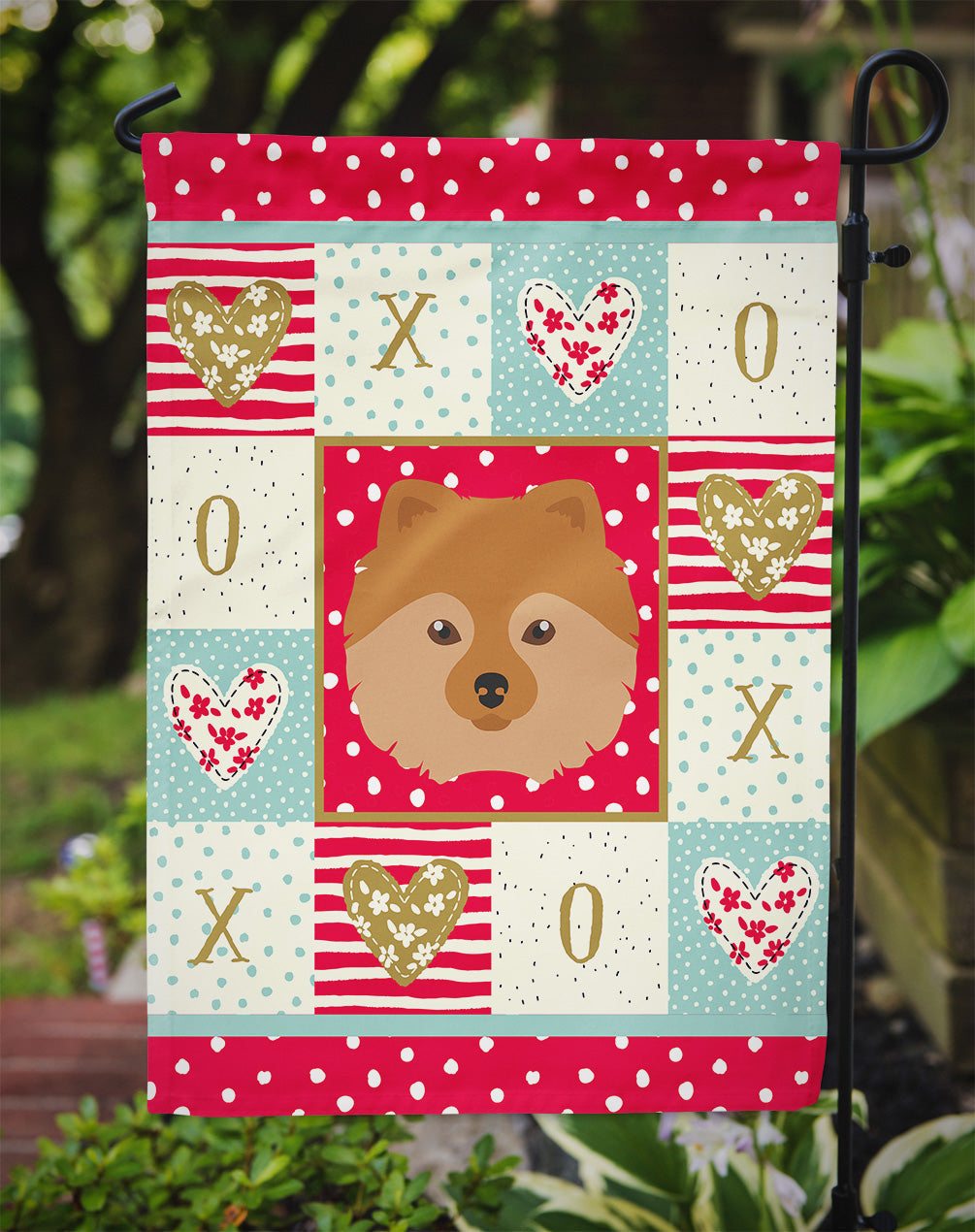 German Spitz Love Garden Flag Mailbox Decorative Yard Banner Outside Patio Artwork for Flower Beds, Garden Size, Multicolor