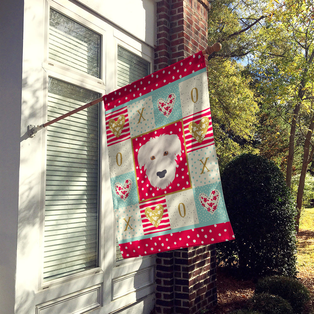 Glen of Imaal  Love House Flag 28x40 Porch Sleeve Pole Decorative Outside Yard Banner Artwork Wall Hanging, Polyester