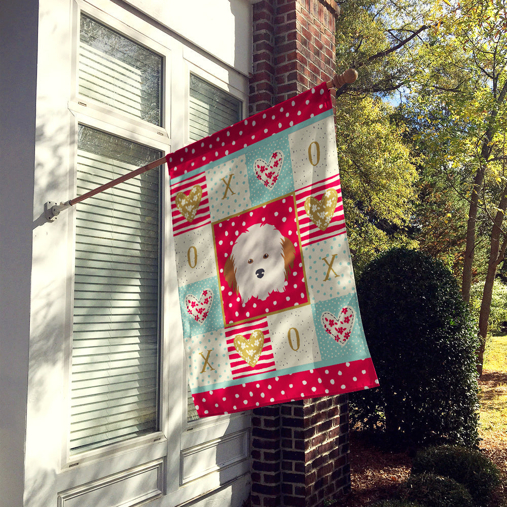 Havanese Dog Love House Flag 28x40 Porch Sleeve Pole Decorative Outside Yard Banner Artwork Wall Hanging, Polyester