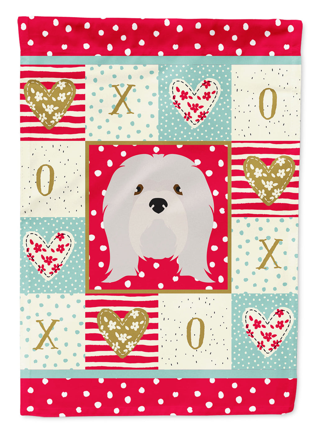 Lhasa Apso Love Garden Flag Mailbox Decorative Yard Banner Outside Patio Artwork for Flower Beds, Garden Size, Multicolor