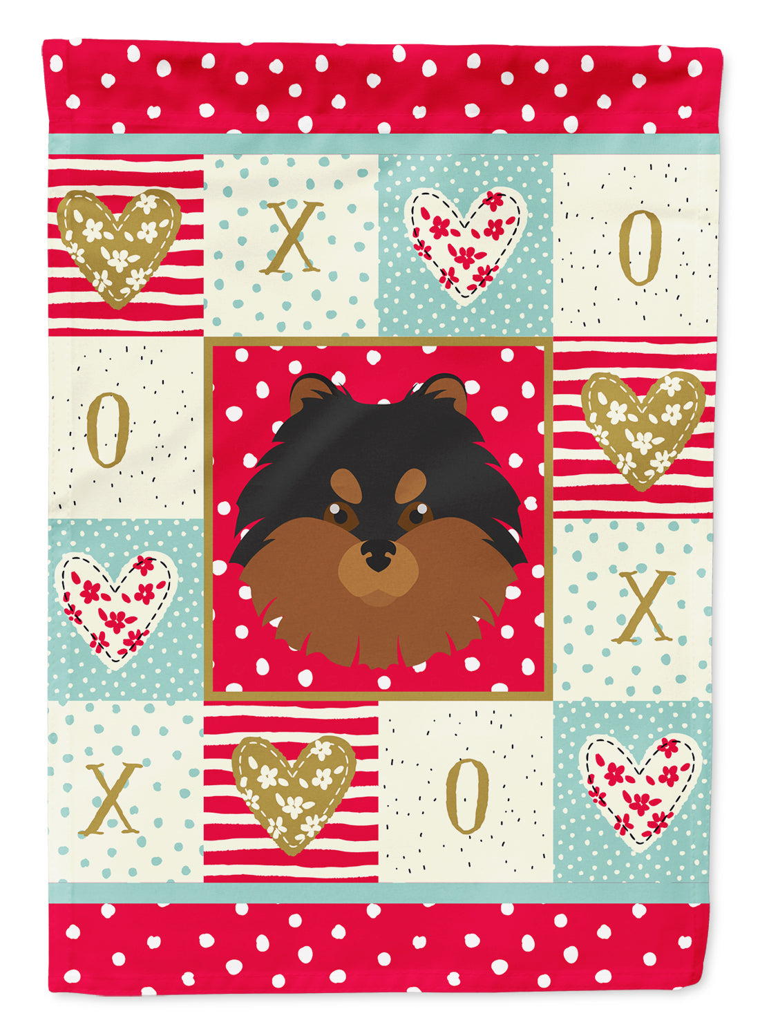 Pomeranian Love Garden Flag Mailbox Decorative Yard Banner Outside Patio Artwork for Flower Beds, Garden Size, Multicolor