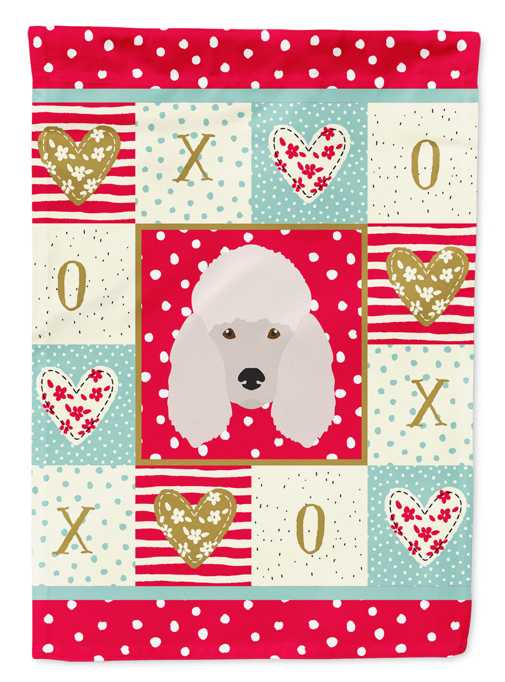 Poodle Love Garden Flag Mailbox Decorative Yard Banner Outside Patio Artwork for Flower Beds, Garden Size, Multicolor
