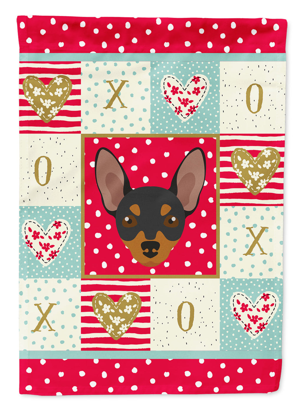 Prague Ratter Love Garden Flag Mailbox Decorative Yard Banner Outside Patio Artwork for Flower Beds, Garden Size, Multicolor