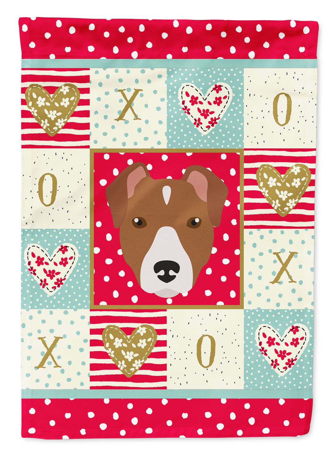Rat Terrier Love Garden Flag Mailbox Decorative Yard Banner Outside Patio Artwork for Flower Beds, Garden Size, Multicolor