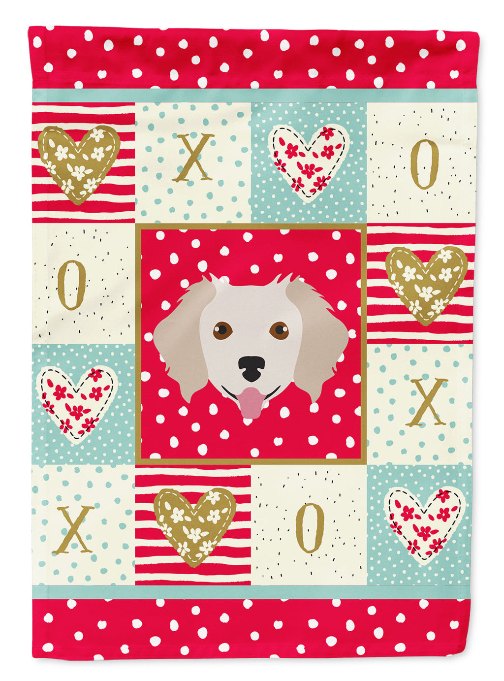 Small Greek Domestic Dog Love Garden Flag Mailbox Decorative Yard Banner Outside Patio Artwork for Flower Beds, Garden Size, Multicolor