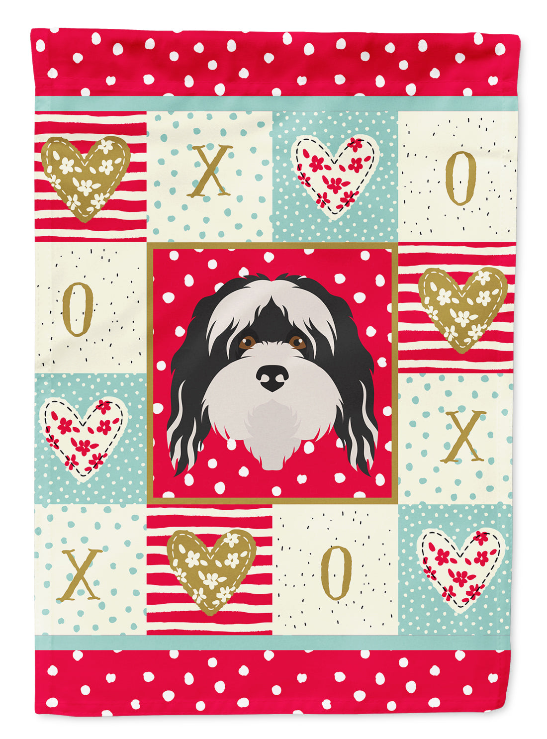 Tibetan Terrier Love Garden Flag Mailbox Decorative Yard Banner Outside Patio Artwork for Flower Beds, Garden Size, Multicolor