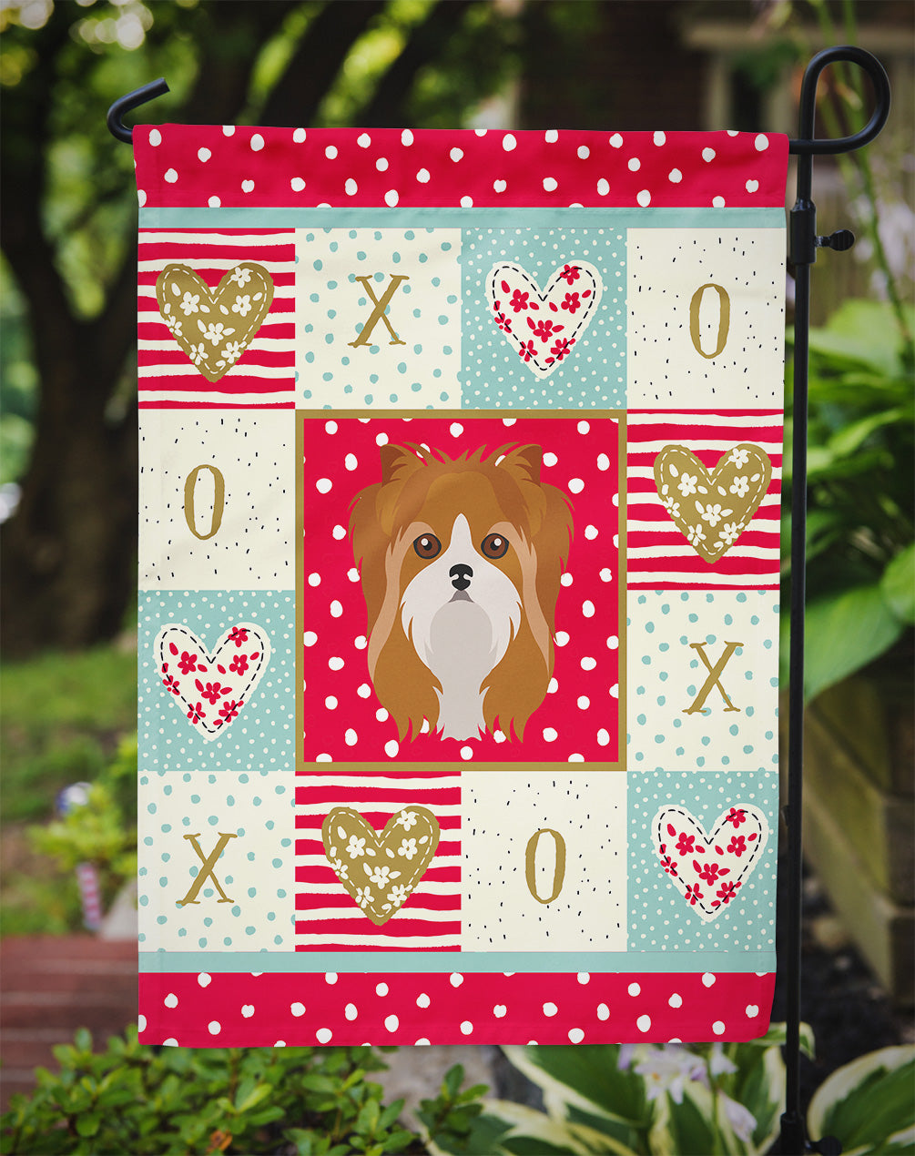 Yorkshire Terrier Love Garden Flag Mailbox Decorative Yard Banner Outside Patio Artwork for Flower Beds, Garden Size, Multicolor