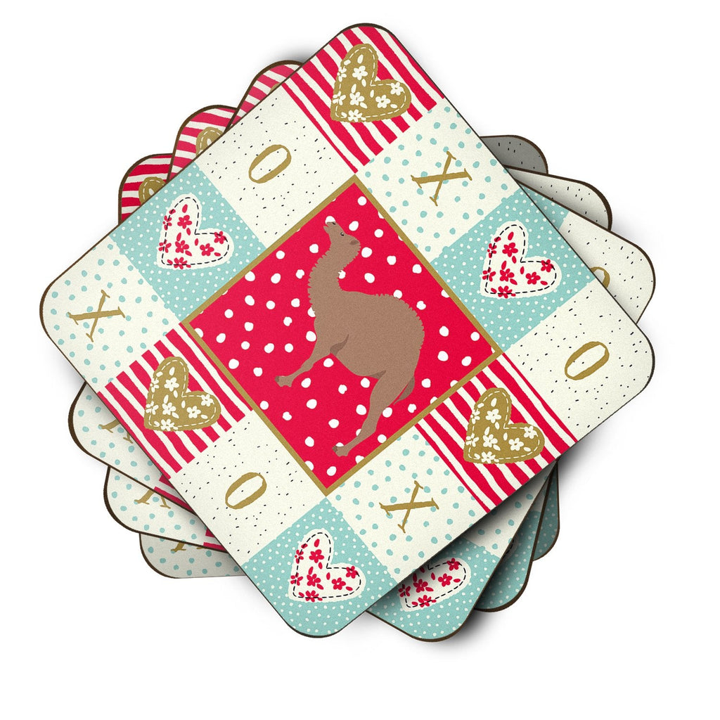 F1 Hybrid Camel Love Foam Coasters Set of 4 Cup Coasters for Indoor Outdoor, Tabletop Protection, Anti Slip, Mouse pad Material