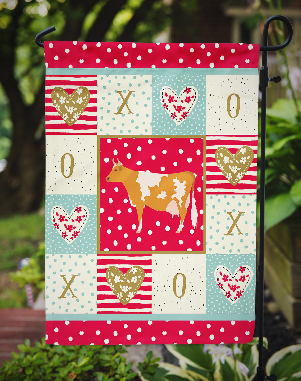Guernsey Cow Love Garden Flag Mailbox Decorative Yard Banner Outside Patio Artwork for Flower Beds, Garden Size, Multicolor