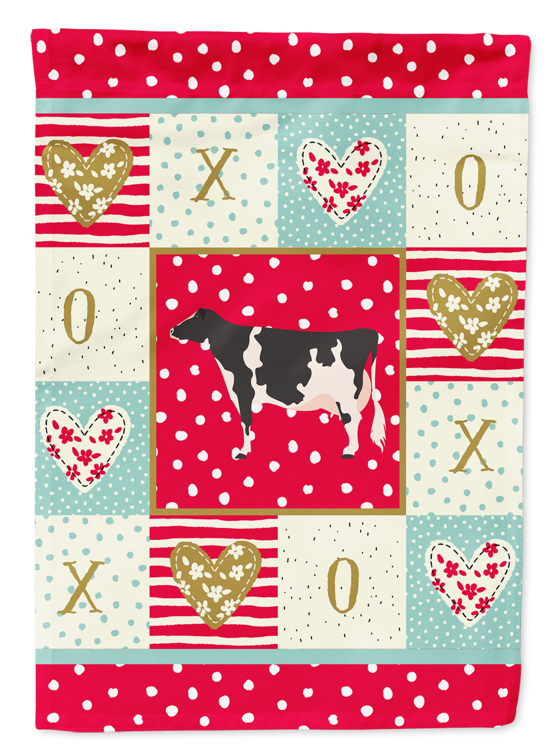 Holstein Cow Love Garden Flag Mailbox Decorative Yard Banner Outside Patio Artwork for Flower Beds, Garden Size, Multicolor