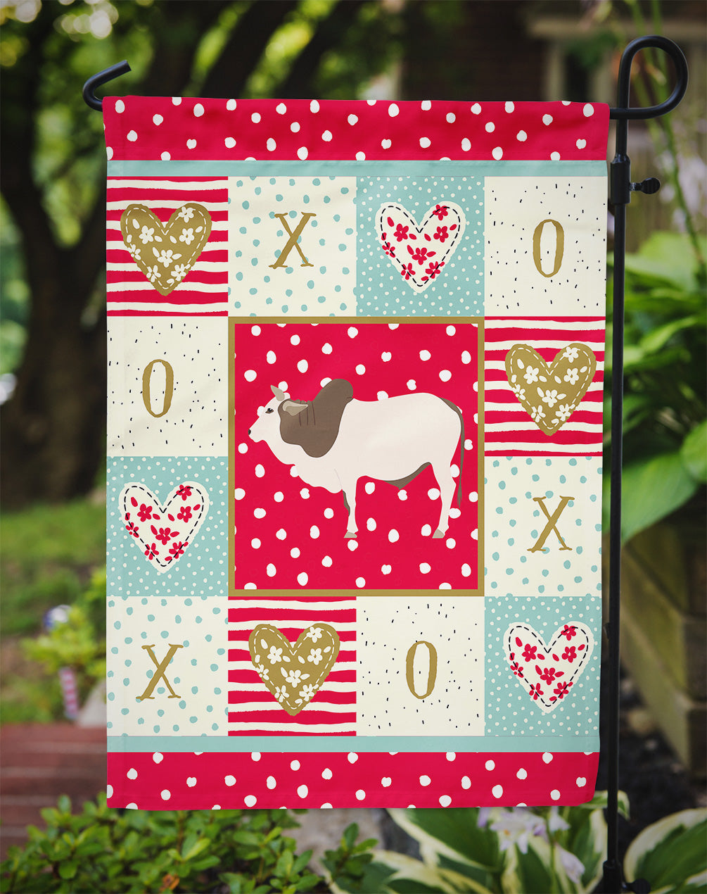 Malvi Cow Love Garden Flag Mailbox Decorative Yard Banner Outside Patio Artwork for Flower Beds, Garden Size, Multicolor