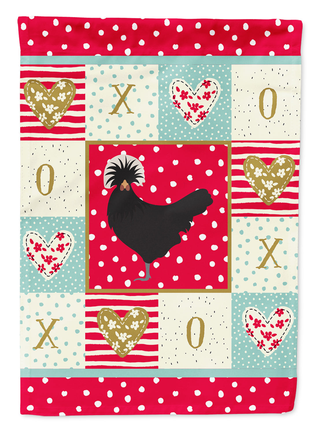 Polish Poland Chicken Love Garden Flag Mailbox Decorative Yard Banner Outside Patio Artwork for Flower Beds, Garden Size, Multicolor