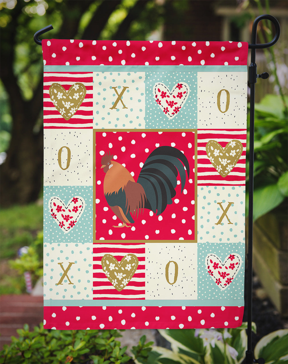 Dutch Bantam Chicken Love Garden Flag Mailbox Decorative Yard Banner Outside Patio Artwork for Flower Beds, Garden Size, Multicolor