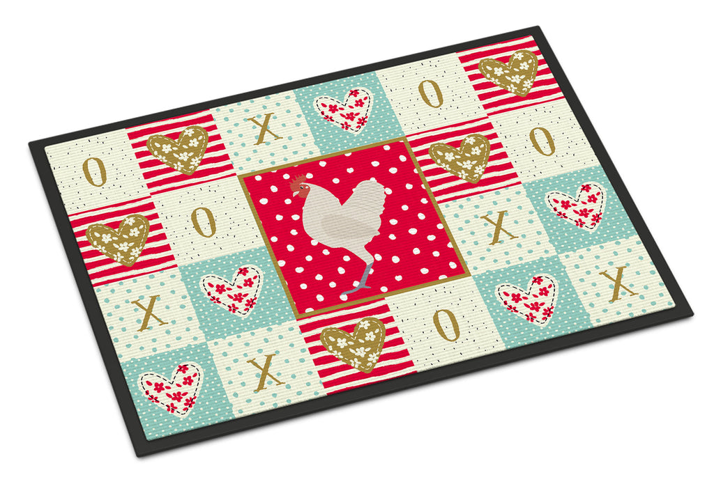 German Langshan Chicken Love Doormat Indoor Outdoor 18H X 27W Front Door Mat Rugs for Entryway, Non Slip Washable