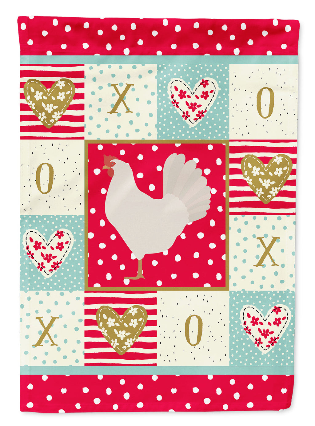 Leghorn Chicken Love Garden Flag Mailbox Decorative Yard Banner Outside Patio Artwork for Flower Beds, Garden Size, Multicolor