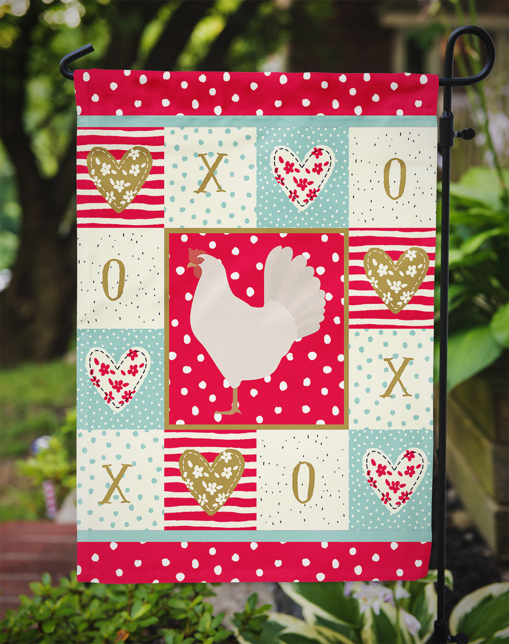 Leghorn Chicken Love Garden Flag Mailbox Decorative Yard Banner Outside Patio Artwork for Flower Beds, Garden Size, Multicolor