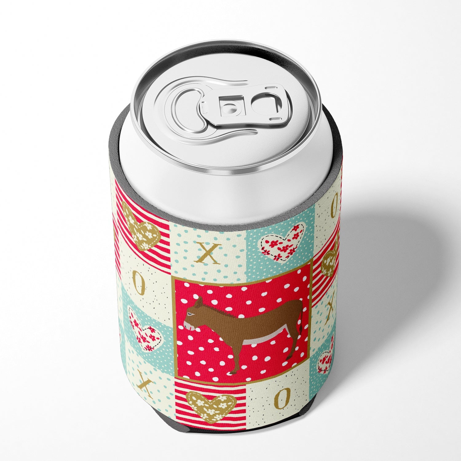 Cotentin Donkey Love Can or Bottle Hugger Cooler Sleeve for Standard 12 oz Cans, Insulated Foam Beer & Soda Can Hugger Reusable