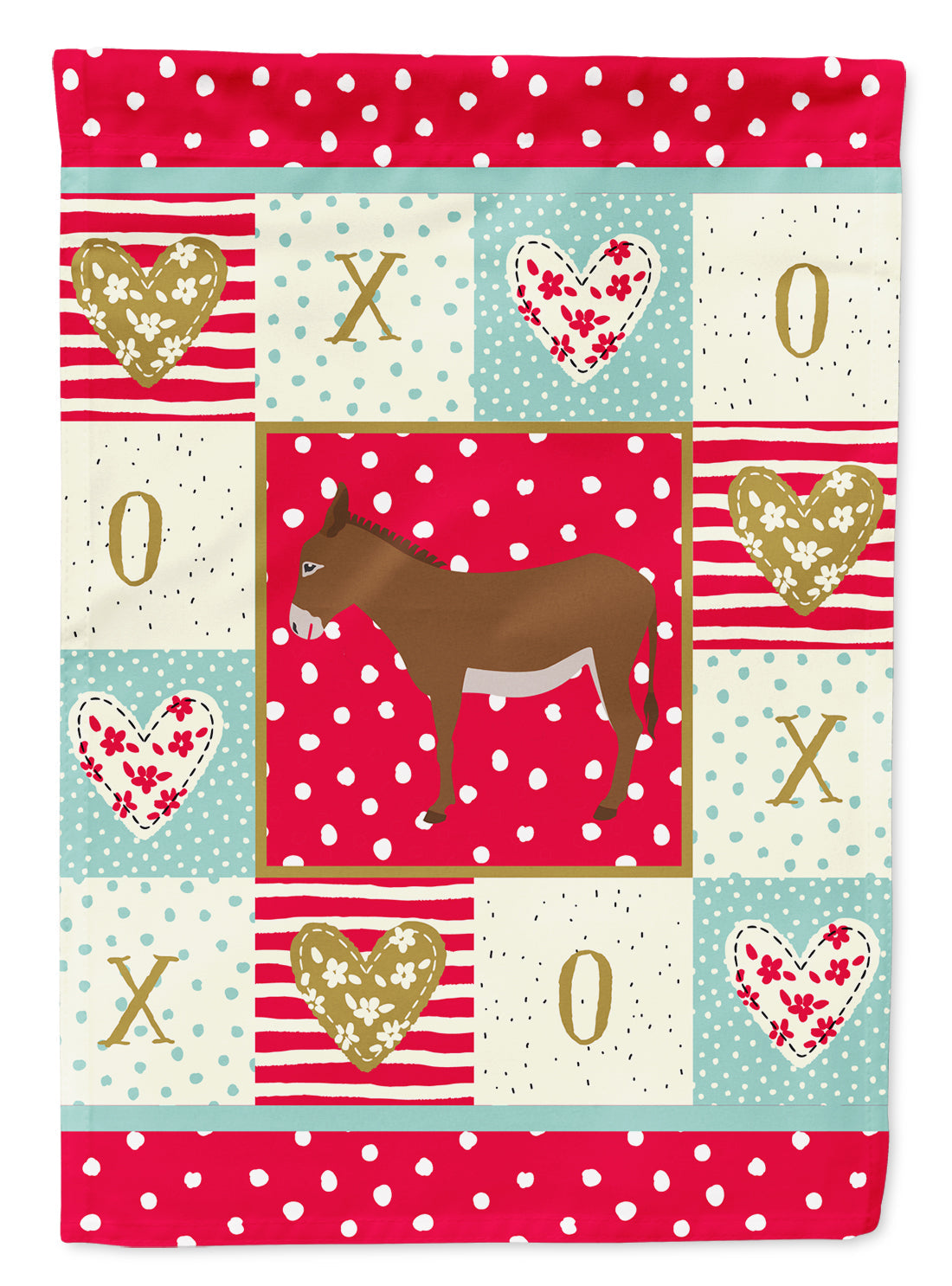 Cotentin Donkey Love Garden Flag Mailbox Decorative Yard Banner Outside Patio Artwork for Flower Beds, Garden Size, Multicolor